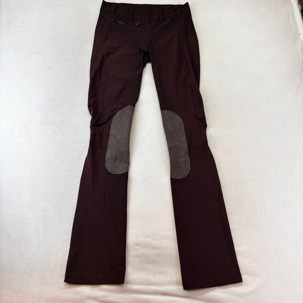 Irideon Riding Breeches Women Small Long Brown Bootcut Knee Patch Pants - Picture 2 of 8